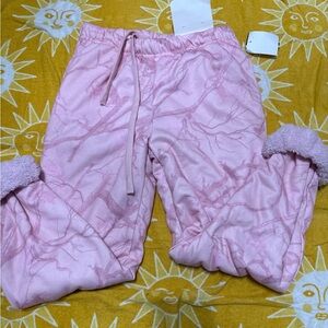 Women's Pink Fleece Pajama Pants